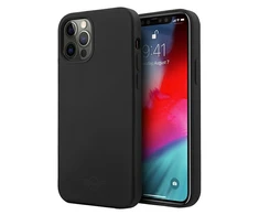 Mini Morris Mini MIHCP12LSLTBK Apple iPhone 12 Pro Max 6,7" juoda/juodos spalvos tvirtas silikoninis dėklas