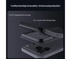 Nillkin CamShield PRO dėklas skirtas Apple iPhone 17 Pro Max skaidrus juodos spalvos