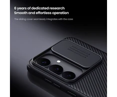 Nillkin CamShield PRO dėklas skirtas Samsung Galaxy S25 FE juodos spalvos