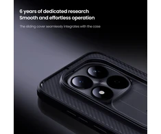 Nillkin CamShield PRO Hard dėklas skirtas Xiaomi Redmi Note 15 Pro 5G Transparent Juodas
