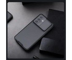 Dėklas Nillkin CamShield PRO Hard Case skirtas Samsung Galaxy A37 skaidrus juodos spalvos