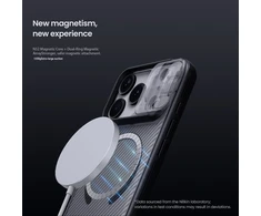 Nillkin CamShield PRO Magnetic Hard dėklas skirtas Apple iPhone 17 Pro skaidrus juodos spalvos