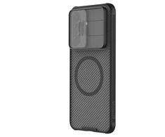 Nillkin CamShield PRO Magnetic Hard dėklas skirtas Samsung Galaxy A57 skaidrus juodos spalvos