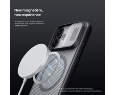 Nillkin CamShield PRO Magnetic Hard dėklas skirtas Apple iPhone 17 skaidrus juodos spalvos