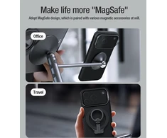 Nillkin CamShield Prop Magnetic dėklas skirtas Apple iPhone 17 Pro Max juodos spalvos
