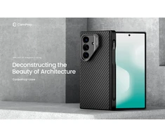 Nillkin CarboProp Aramid Magnetic Pen Slot dėklas skirtas Samsung Galaxy Z Fold 7 juodos spalvos