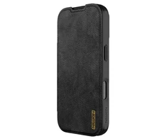Nillkin Qin Book PRO dėklas skirtas Apple iPhone 17 Pro juodos spalvos