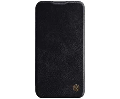 Nillkin Qin Pro odinis dėklas, skirtas iPhone 14 Plus (juodas)