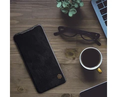 Nillkin Qin leather holster Samsung Galaxy A03s dėklas telefonui juodos spalvos
