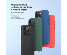 Dėklas Nillkin Super Frosted Shield Pro Apple iPhone 15 Pro raudonas
