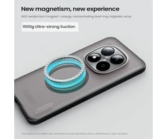 Nillkin Super Frosted PRO Magnetic Back dėklas skirtas Xiaomi Redmi Note 15 Pro+ 5G Transparent Juodas