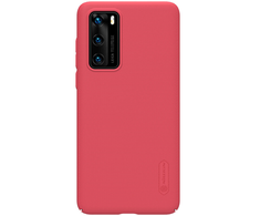 Nillkin Super Frosted Shield dėklas telefonui Huawei P40 raudonos spalvos