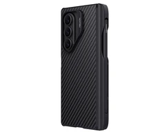Dėklas Nillkin Synthetic Fiber PRO Magnetic Pen Slot Zadní Kryt pro Samsung Galaxy Z Fold 7 juodos spalvos
