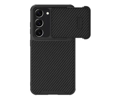 Dėklas Nillkin Synthetic Fiber S Samsung Galaxy S23, camera, dėkals telefonui juodos spalvos