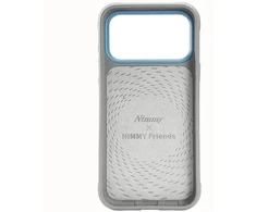 Dėklas NIMMY case BIG EYED Sidabrinis SHADED CAT for IPHONE 18 Pro/17 Pro pilkas