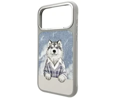 NIMMY dėklas GENTLE PETS SERIES DOG, suderinamas su MagSafe, skirtas IPHONE 18 Pro/17 Pro, pilkas