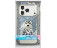 NIMMY dėklas GENTLE PETS SERIES DOG, suderinamas su MagSafe, skirtas IPHONE 18 Pro/17 Pro, pilkas