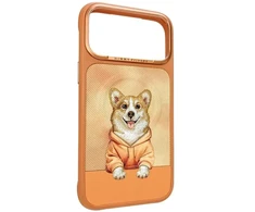 NIMMY dėklas GENTLE PETS SERIES DOG suderinamas su MagSafe, skirtas IPHONE 18 Pro/17 Pro, oranžinis