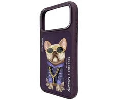 Dėklas NIMMY case GLASSES COOL DOG for IPHONE 18 Pro/17 Pro violetinė