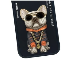 Dėklas NIMMY case GLASSES COOL DOG for IPHONE 18 Pro/17 Pro juodas