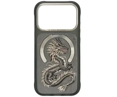 NIMMY dėklas MAGNETIC FANTASY ANIMAL DRAGON, suderinamas su MagSafe, skirtas IPHONE 18 Pro Max/17 Pro Max, pilkas