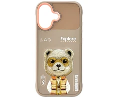 Dėklas Nimmy Cool&amp;Cute 2.0 Bear do iPhone 17 smėlio spalva