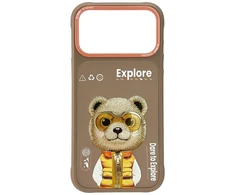 Dėklas Nimmy Cool&amp;Cute 2.0 Bear Case for iPhone 17 Pro - rusvai gelsvas