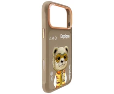 Dėklas Nimmy Cool&amp;Cute 2.0 Bear Case for iPhone 17 Pro - rusvai gelsvas