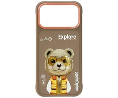 Dėklas Nimmy Cool&amp;Cute 2.0 Bear Case for iPhone 17 Pro Max - rusvai gelsvas