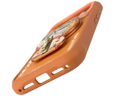 „Nimmy Cool&amp;Cute 2.0“ katės formos dėklas, skirtas „iPhone 17 Pro Max“, su magnetiniu laikikliu – oranžinis