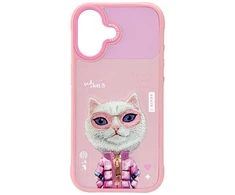 „Nimmy Cool&amp;Cute 2.0“ katino dėklas, skirtas „iPhone 17“ - Rožinė