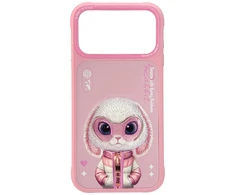 „Nimmy Cool&amp;Cute 2.0“ triušio formos dėklas, skirtas „iPhone 17 Pro“ - Rožinė