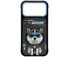 „Nimmy Cool&amp;Cute 2.0“ vilko formos dėklas, skirtas „iPhone 17 Pro“ - Juodas