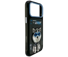 „Nimmy Cool&amp;Cute 2.0“ vilko formos dėklas, skirtas „iPhone 17 Pro“ - Juodas