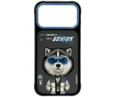 „Nimmy Cool&amp;Cute 2.0“ vilko formos dėklas, skirtas „iPhone 17 Pro“ - Juodas