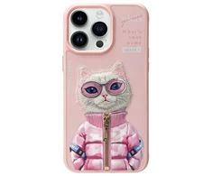 Nimmy Apple iPhone 15 Pro Max 6.7" dėklas telefonui rožinės spalvos Cool&amp;Cute 2.0 Cat