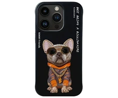 Nimmy Apple iPhone 15 Pro Max 6.7" dėklas telefonui juodos spalvos Glasses Cool Dog
