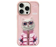 Nimmy Apple iPhone 16 Pro 6.3" dėklas telefonui rožinės spalvos Cool&amp;Cute 2.0 Cat