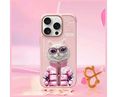 Nimmy Apple iPhone 16 Pro Max 6.9" dėklas telefonui rožinės spalvos Cool&amp;Cute 2.0 Cat