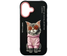 „Nimmy Glasses“ „Cool Cat“ dėklas, skirtas „iPhone 17“ – juodas