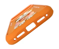 „Nimmy Glasses“ stilingas katino formos dėklas, skirtas „iPhone 17 Pro“ – oranžinis