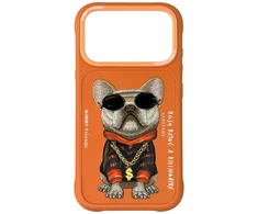Dėklas Nimmy Glasses Cool Dog iPhone 17 Pro Case - Oranžinis