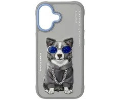 „Nimmy Glasses Cool nag“ dėklas „iPhone 17“ – pilkas