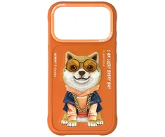 Dėklas Nimmy Glasses Cool Dog iPhone 17 Pro Case - Oranžinis
