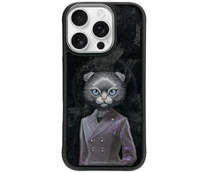 „Nimmy Magnetic“ madingas mielas augintinio formos „MagSafe“ dėklas, skirtas „iPhone 16 Pro Max“ - juodas