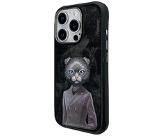 „Nimmy Magnetic“ madingas mielas augintinio formos „MagSafe“ dėklas, skirtas „iPhone 16 Pro Max“ - juodas