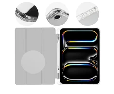 OBAL:ME MistyTab dėklas skirtas iPad Air (2020/2022/2024/2025)/iPad Pro 11 (1/2/3/4) juodos spalvos Light Gray