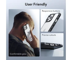 ESR Air Armor Dėklas Apple iPhone 14 Pro Max, skaidrus juodos spalvos