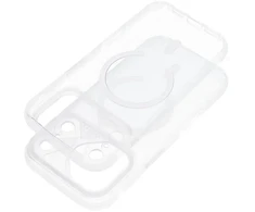 Oem Originalus „iPhone 15 PRO Aurora“ dėklas, suderinamas su „MagSafe“ ir baltais atvartais.