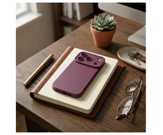 Dėklas Oem Case for iPhone 17 Pro / 18 Pro Matt 2.0 dark cherry